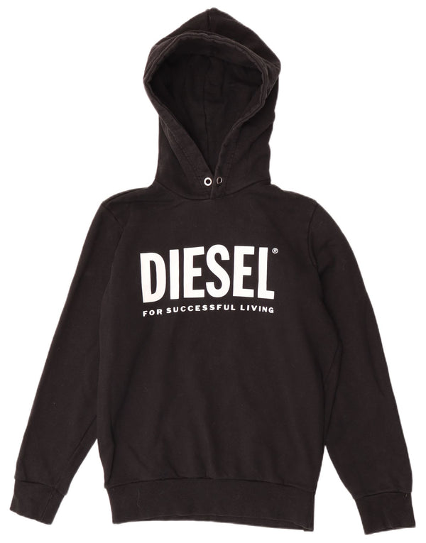 Diesel Herren Graphic Regular Fit Kapuzenpullover Small Schwarz Baumwolle