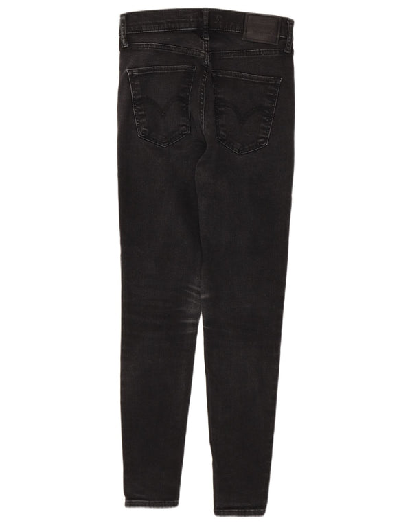 Levi's Damen High Rise Super Skinny Jeans W26 L28 Graue Baumwolle