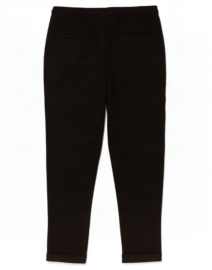 Schmale, verkürzte Herrenhose von Zara, Größe M, W32, L26, Schwarz, Polyester