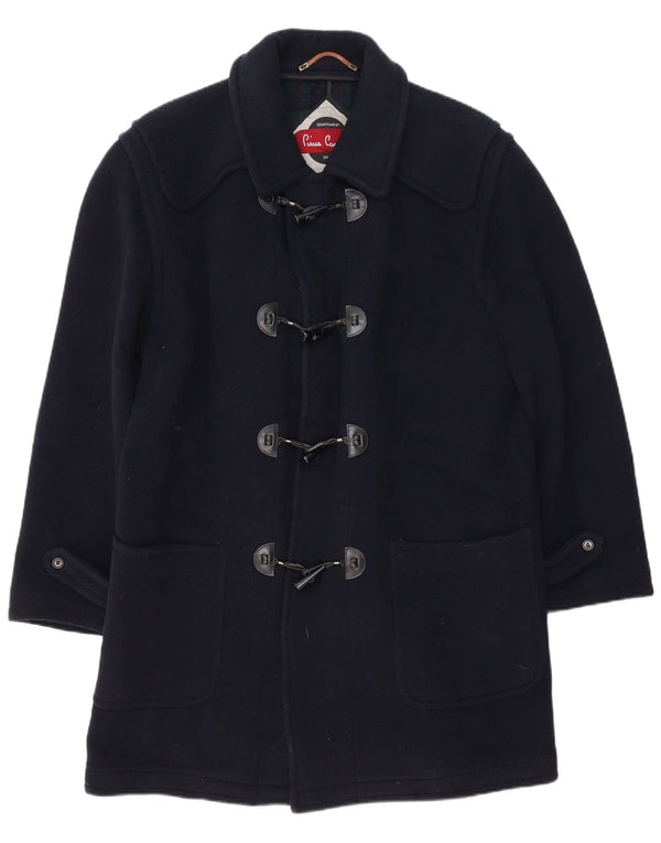 Pierre Cardin Mens Duffle Coat UK 38 Medium Navy Blue Cashmere