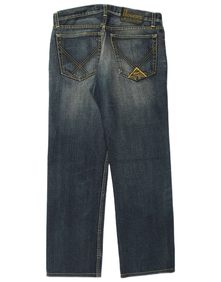 ROY ROGERS Herren Straight Jeans W32 L30 Blaue Baumwolle