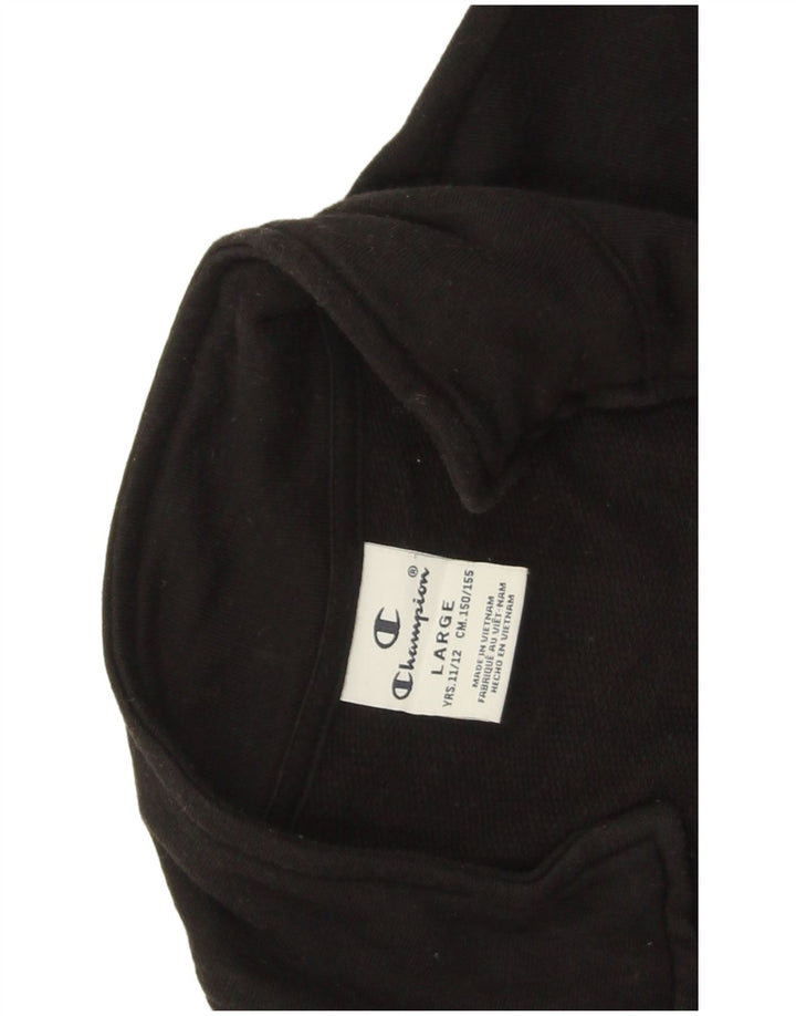 Champion Jungen-Trainingsanzugoberteil mit Grafik, 11–12 Jahre, Größe L, Schwarz