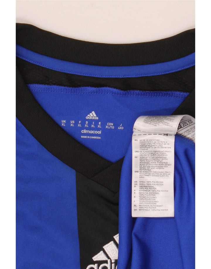 Adidas Herren Climacool Graphic T-Shirt Top XL Blau Colourblock Polyester