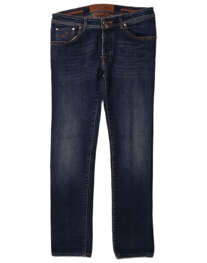 JACOB COHEN Damen Slim Jeans W32 L29 Marineblau Baumwolle