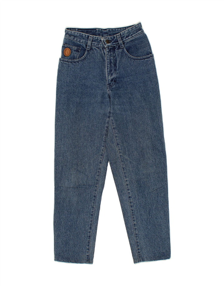 TRUSSARDI Womens Tapered Jeans W28 L27  Blue Cotton Vintage Trussardi and Second-Hand Trussardi from Messina Hembry 