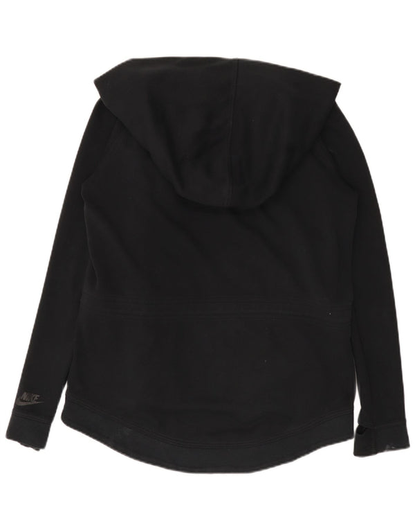 Nike Damen-Pullover mit übergroßem Reißverschluss und Kapuze, Gr. 10, Größe S, Schwarz