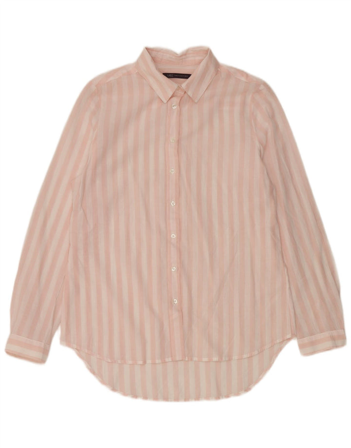 Marks & Spencer Damenhemd UK 14 Mittelrosa Nadelstreifen