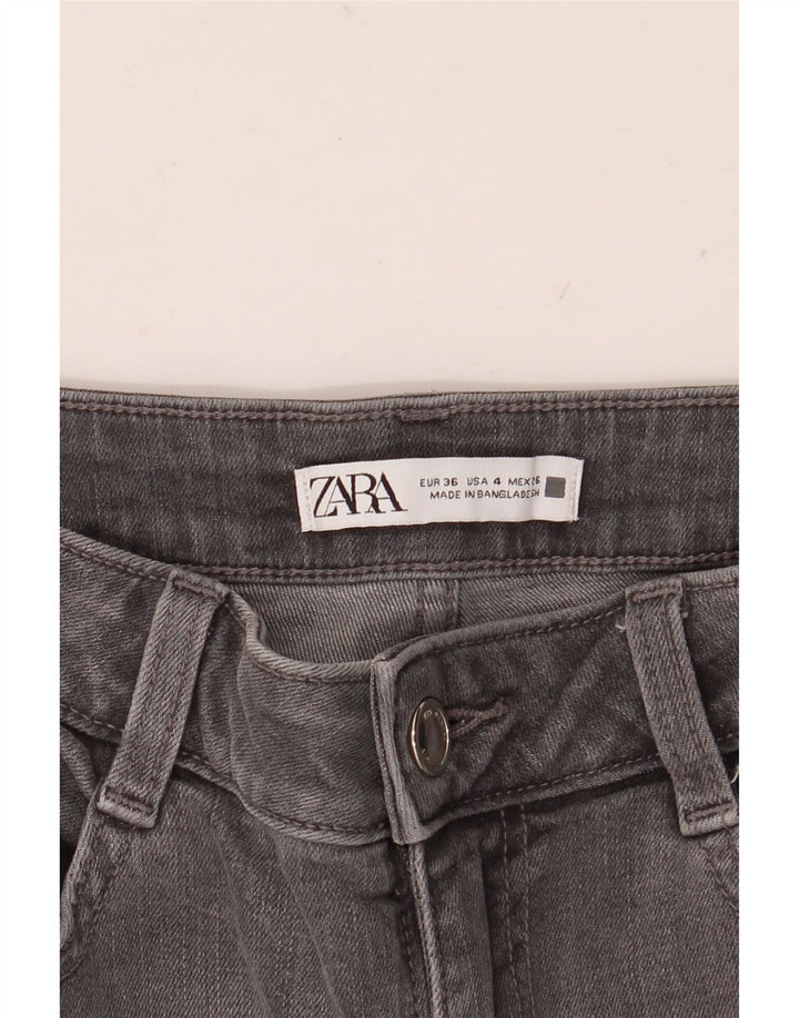 Zara Damen Bootcut Jeans EU 36 XS W26 L26 Grau
