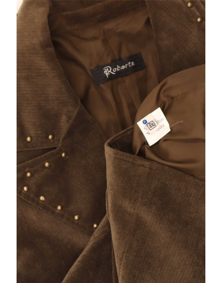 Roberta Damen-Blazer aus Cord mit 3 Knöpfen, Größe IT 44, mittelbeige Baumwolle