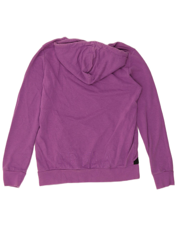Arena Damen Kapuzenpullover UK 14 Mittellila Colourblock-Baumwolle