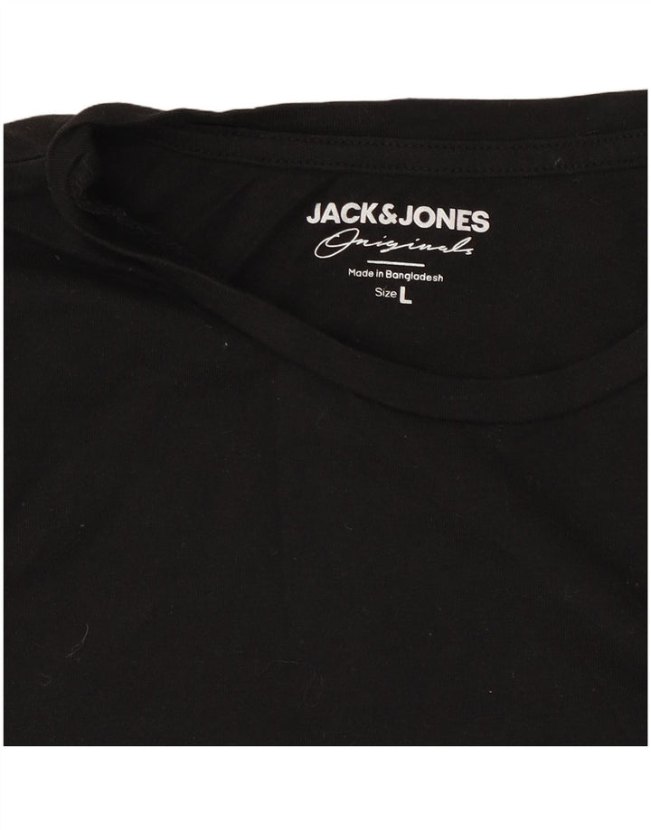 Jack & Jones Herren T-Shirt Top Large Schwarz