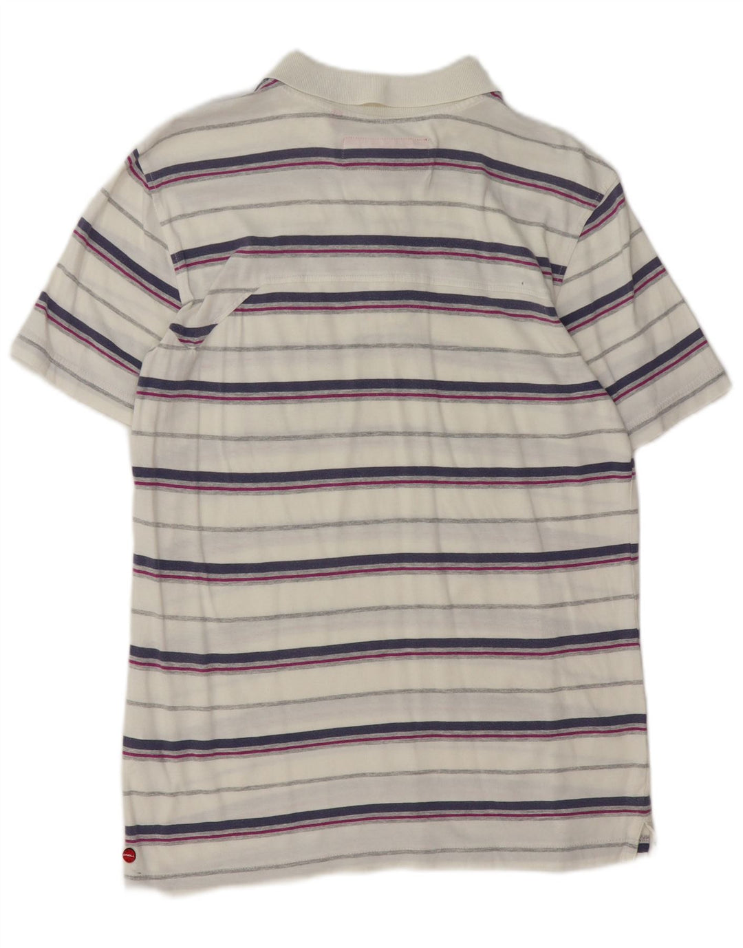 O'Neill Herren-Poloshirt aus mittelweiß gestreifter Baumwolle