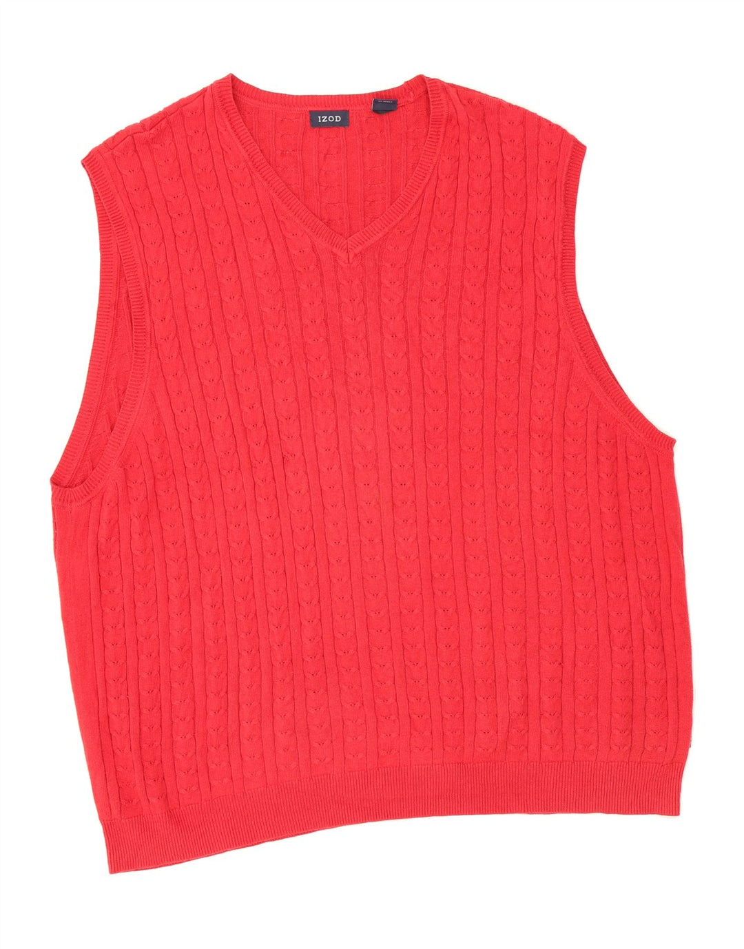 IZOD Mens Vest Tank Top 2XL Red Cotton Vintage Izod and Second-Hand Izod from Messina Hembry 