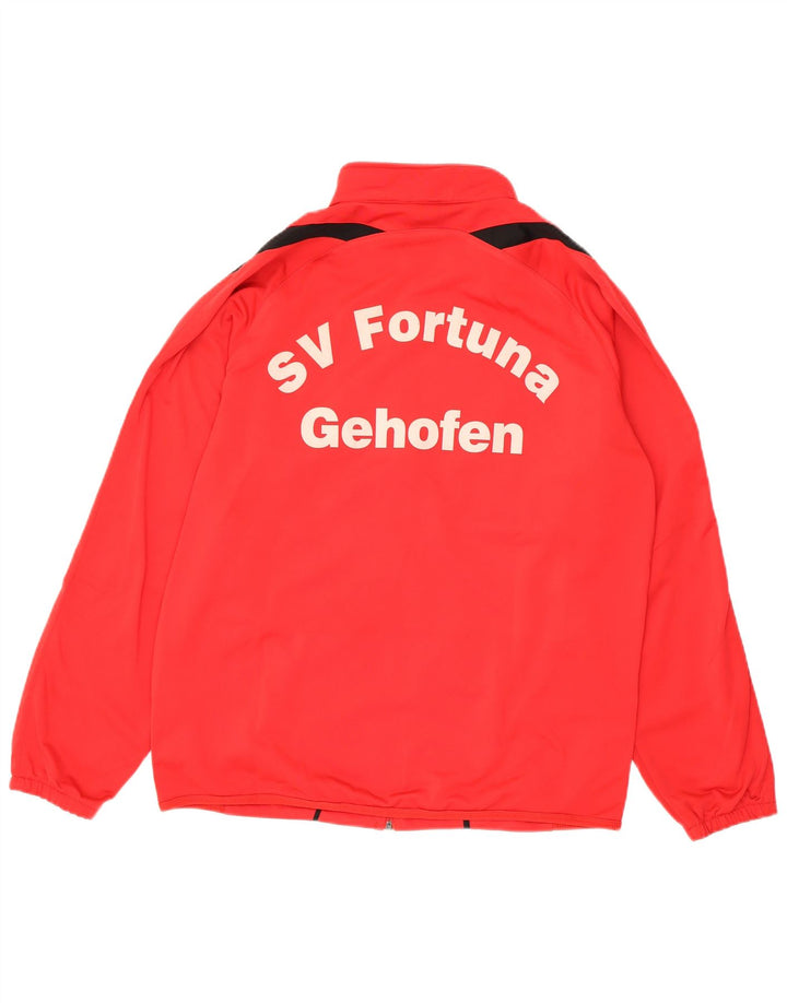 Erima Herren-Trainingsanzugoberteil, UK-Größe 42/44, großes rotes Farbblock-Polyester