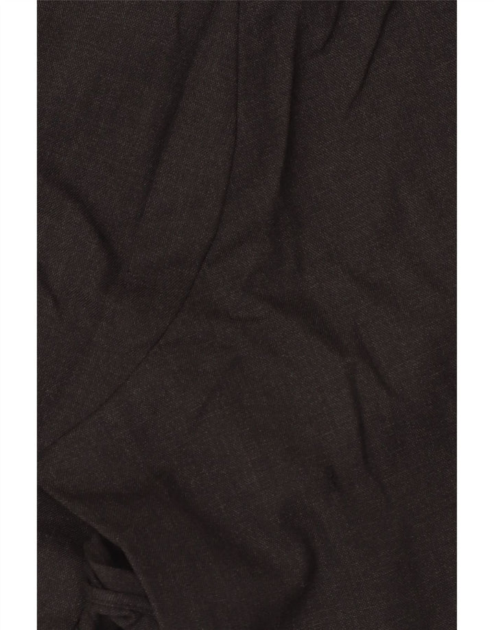 Max Mara Damen-Blasenrock UK 10 Small W30 Graue Schurwolle