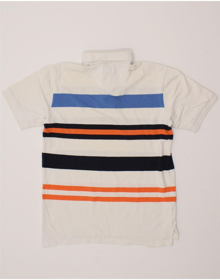 IZOD Mens Polo Shirt Small White Striped Vintage Izod and Second-Hand Izod from Messina Hembry 