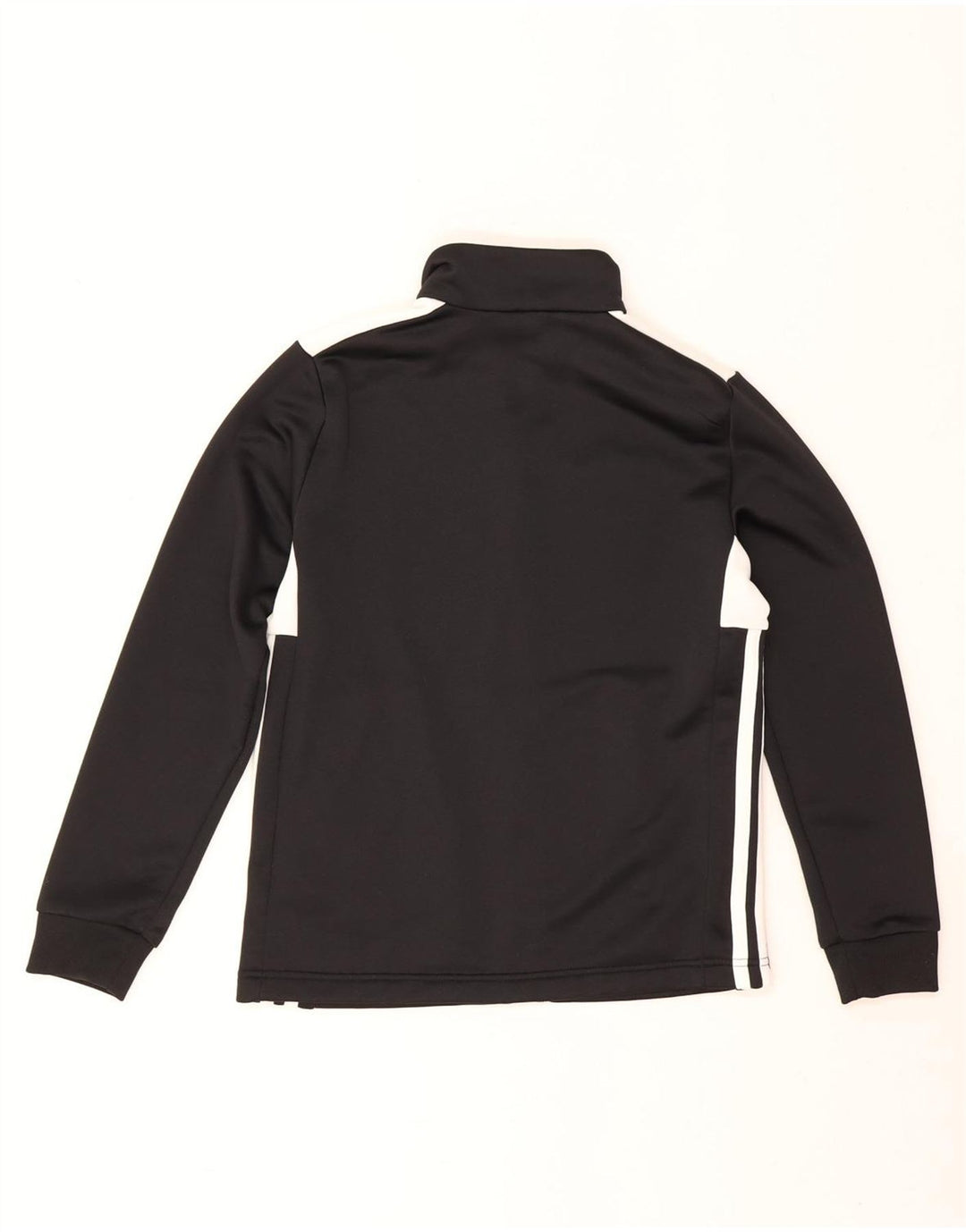 Adidas Jungen-Trainingsanzug-Top-Jacke, 11–12 Jahre, schwarzes Colourblock-Polyester