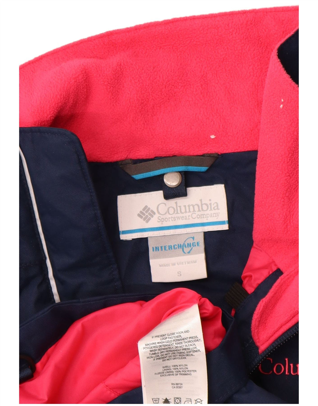 Columbia Windjacke für Mädchen, 9–10 Jahre, Größe S, marineblaues Nylon