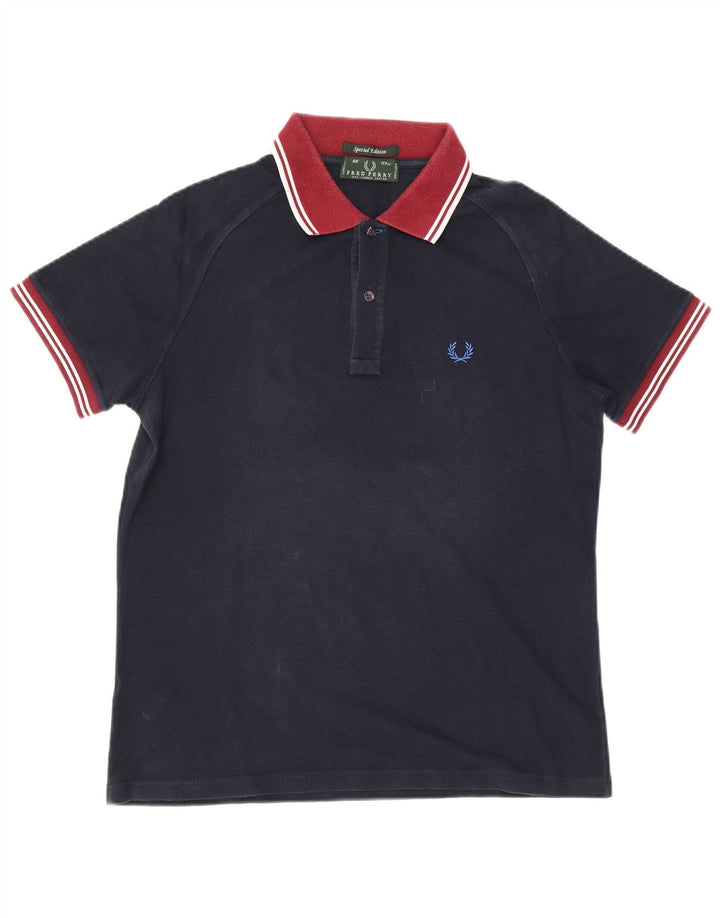 Fred Perry Herren-Rugby-Poloshirt, große marineblaue Baumwolle