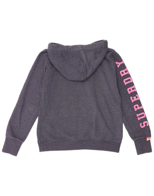 Superdry Graphic Hoodie-Pullover für Damen, UK 16, Größe L, Blau, Baumwolle