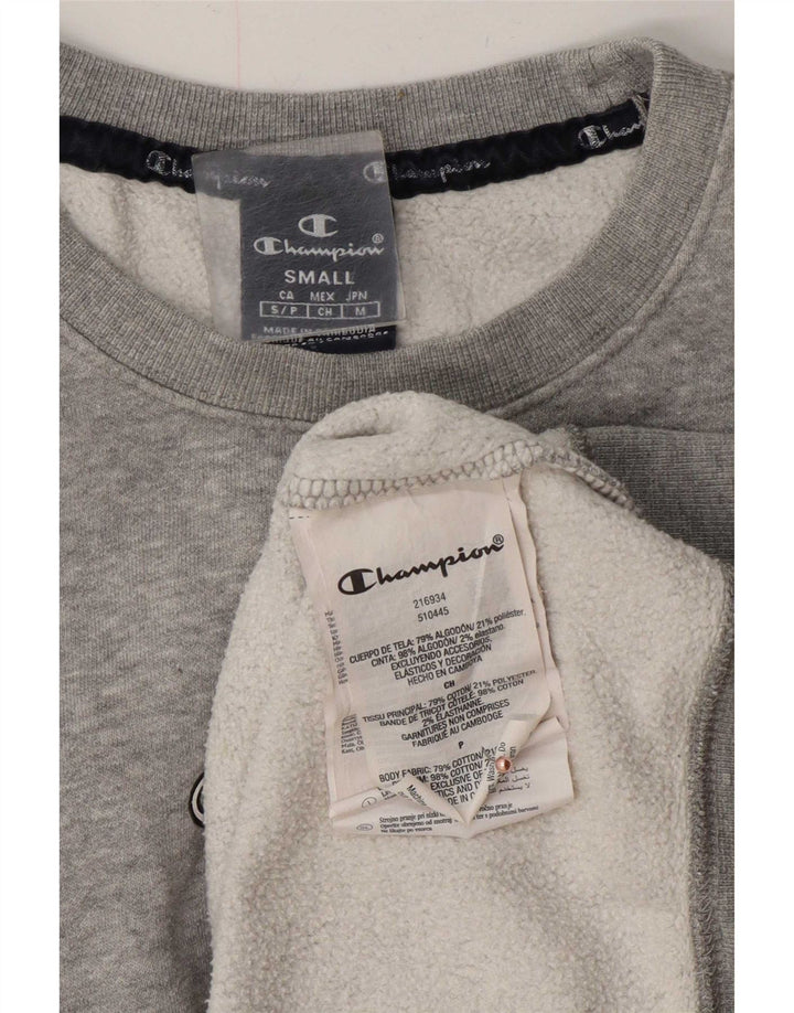 Champion Herren-Sweatshirt-Pullover, klein, grau gefleckte Baumwolle