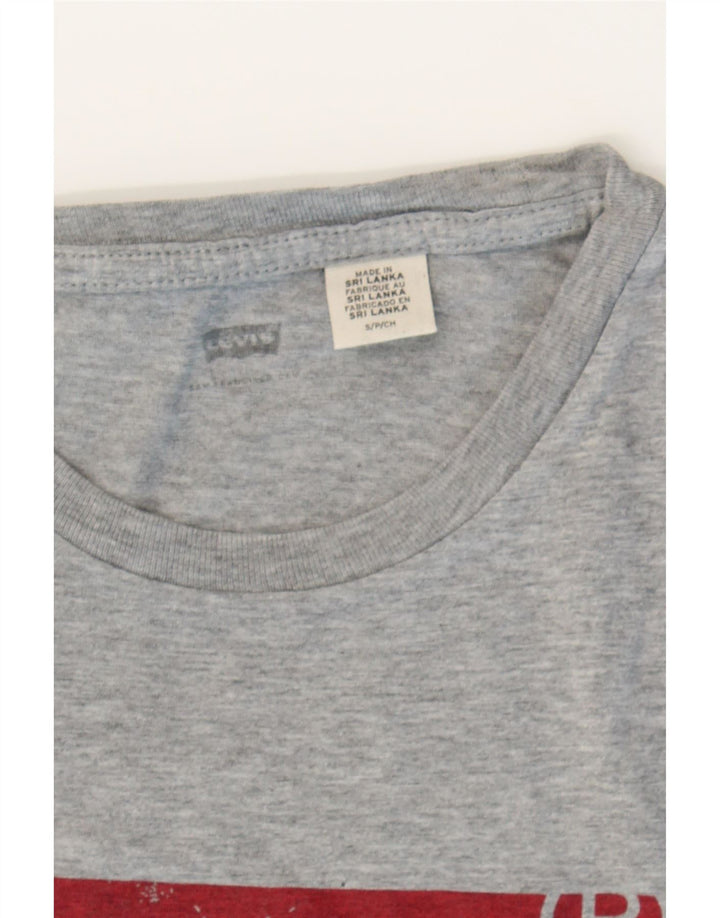 LEVI'S Mens Graphic T-Shirt Top Small Grey Cotton Vintage Levi's and Second-Hand Levi's from Messina Hembry 