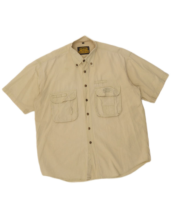 Camel Active Herren Utility Kurzarmhemd XL Beige Baumwolle