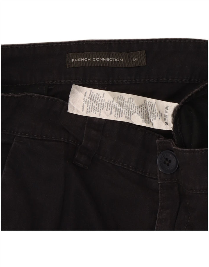 French Connection Gerade Cargohose für Herren, Größe M, W32, L31, Schwarz, Baumwolle