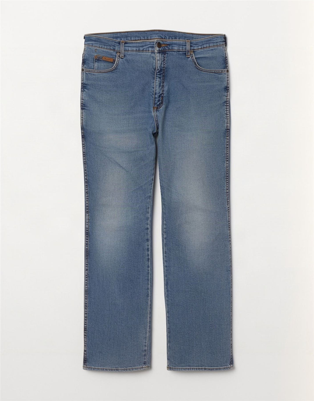 Wrangler Herren Texas Straight Jeans W38 L34 Blaue Baumwolle