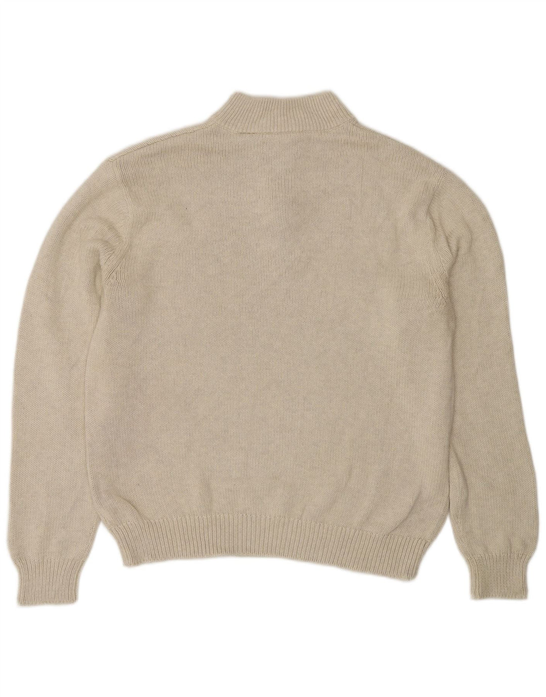 Chaps Herren-Pullover mit Reißverschluss am Hals, groß, beige Baumwolle