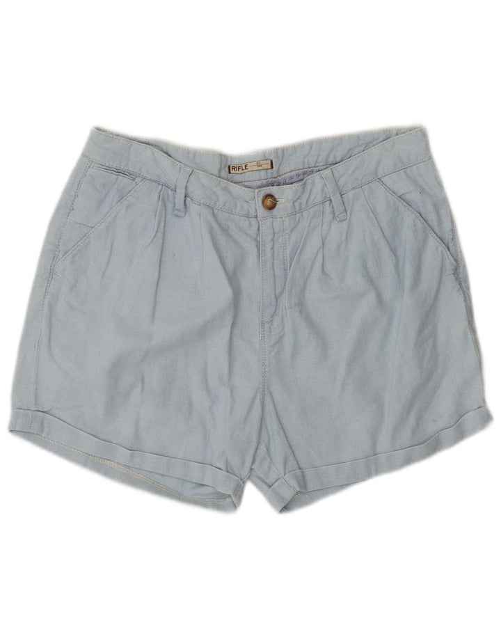 RIFLE Womens Pegged Chino Shorts W29 Medium Blue