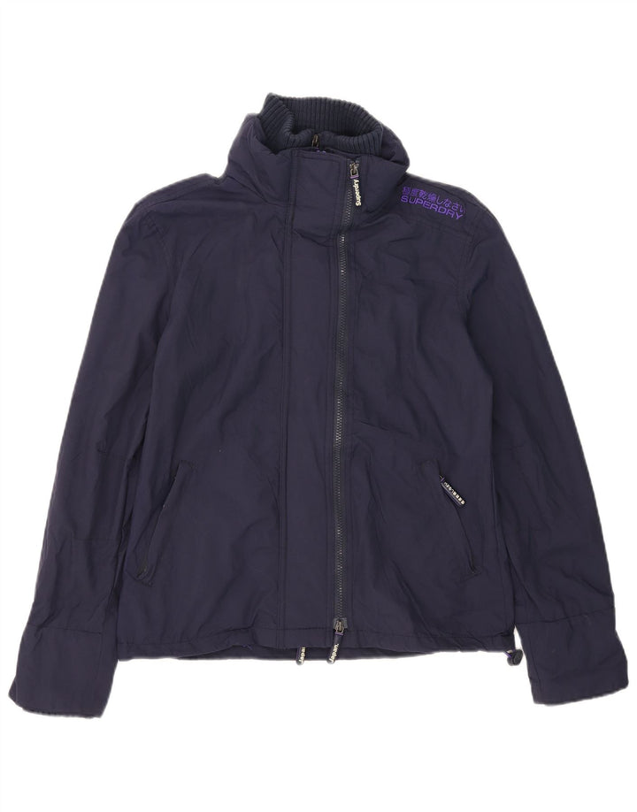 Superdry Damen The Windcheater Windjacke UK 10 Small Marineblau