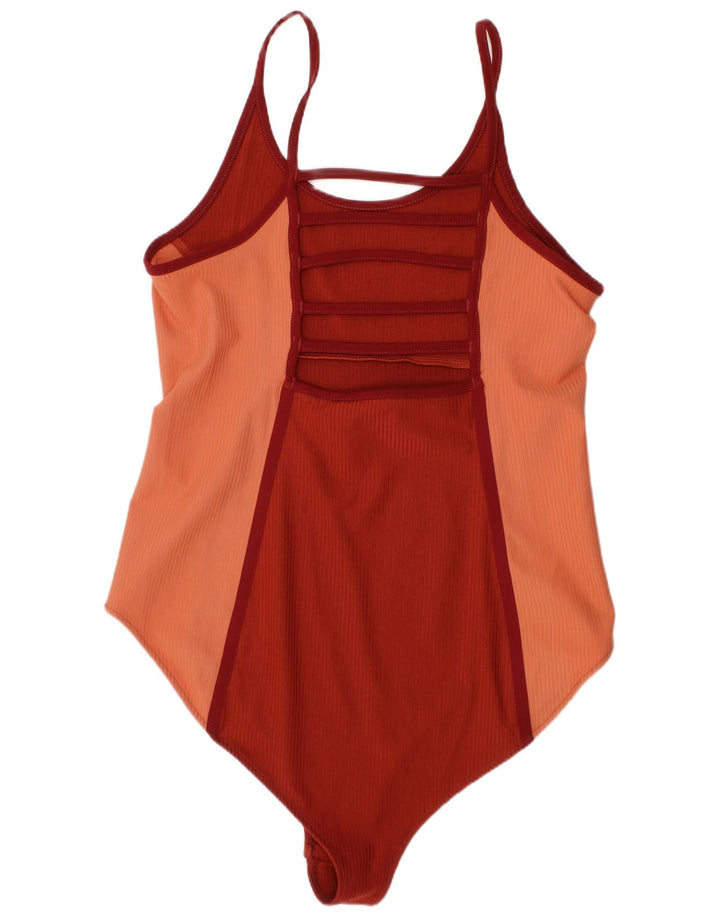 Puma Damen-Bademode, Mittelorange, Farbblock, Polyester, Sport