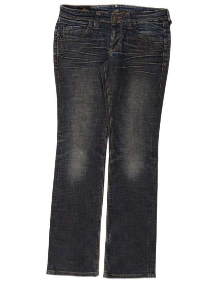 LEE Damen Maddox Straight Jeans W31 L33 Blaue Baumwolle