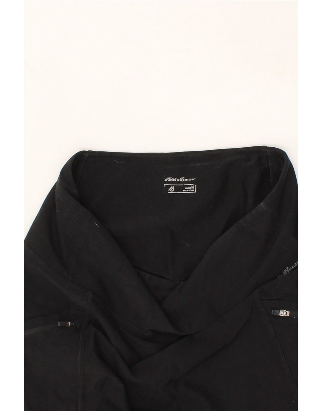 EDDIE BAUER Womens Crop Leggings UK 14 Medium  Black Polyester Vintage Eddie Bauer and Second-Hand Eddie Bauer from Messina Hembry 
