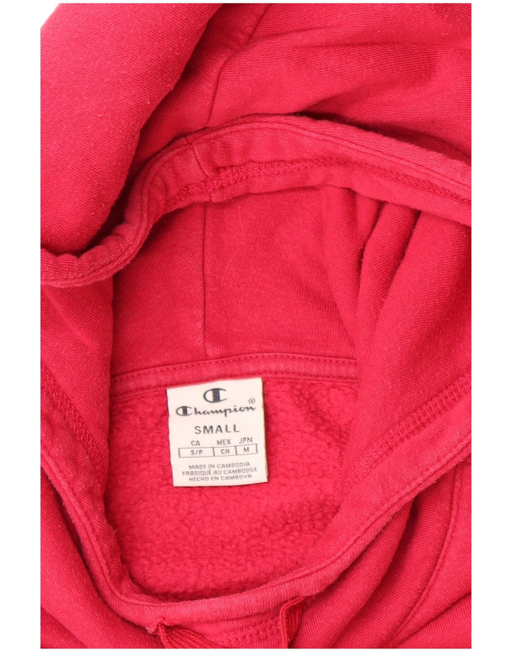 Champion Damen-Pullover mit übergroßem Crop-Grafik-Kapuzenpullover, Gr. 10, Größe S, Rot