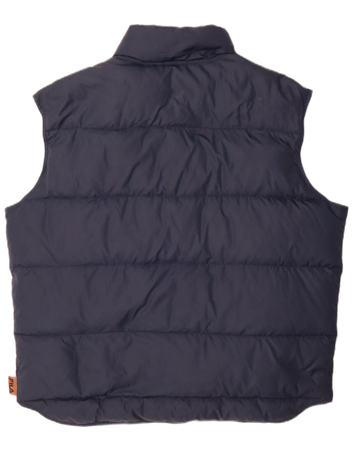 Fila Herren Wattierte Weste IT 56 XL Marineblau Polyamid