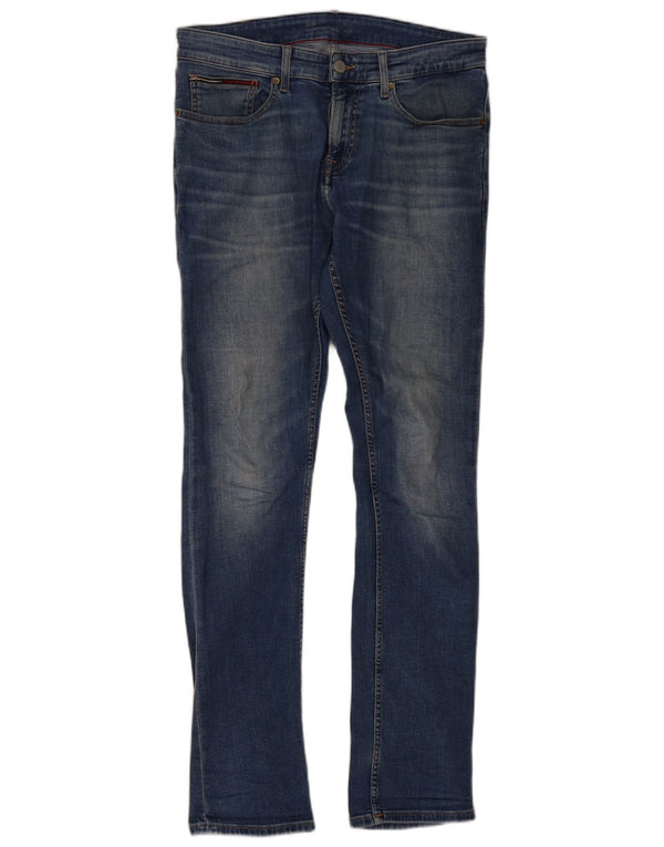 Tommy Hilfiger Damen Scanton Slim Jeans W32 L34 Blaue Baumwolle