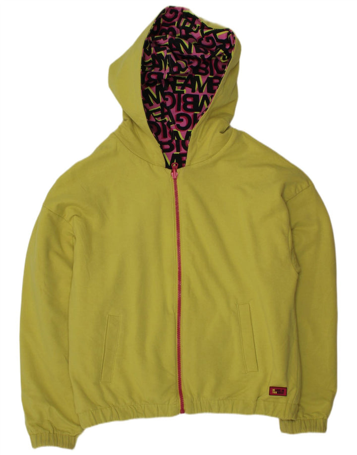 VINTAGE Wendejacke mit grafischer Kapuze für Mädchen, 11–12 Jahre, rosa Baumwolle