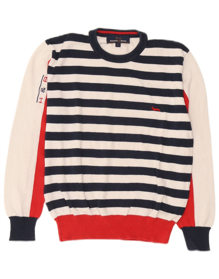 Harmont & Blaine Damen-Pullover mit Rundhalsausschnitt, Gr. 14, Größe L, mehrfarbig