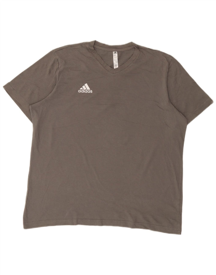 Adidas Herren T-Shirt Top XL Grau Baumwolle