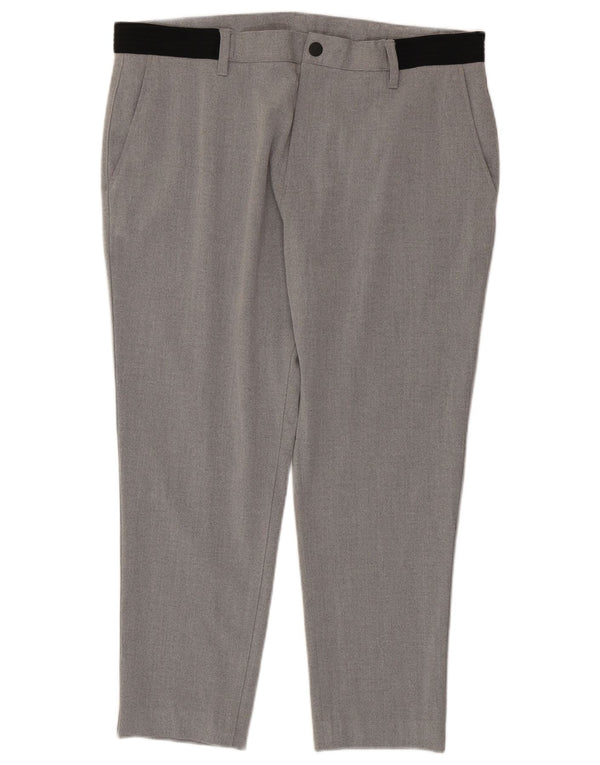 Zara Herren-Hose mit kurzem Schnitt, XL, W34, L25, Grau, Farbblock