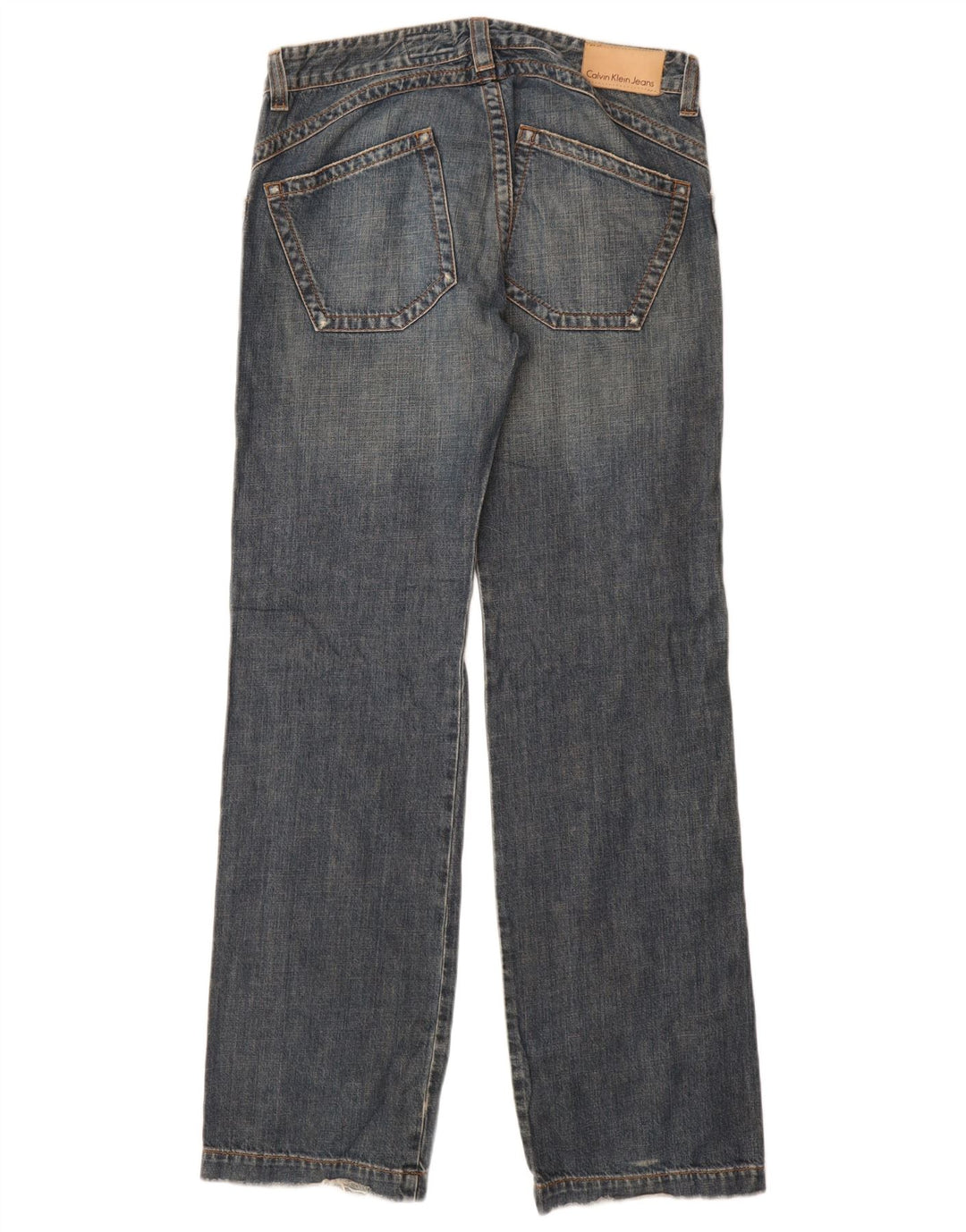 CALVIN KLEIN Damen Straight Jeans W32 L34 Blaue Baumwolle