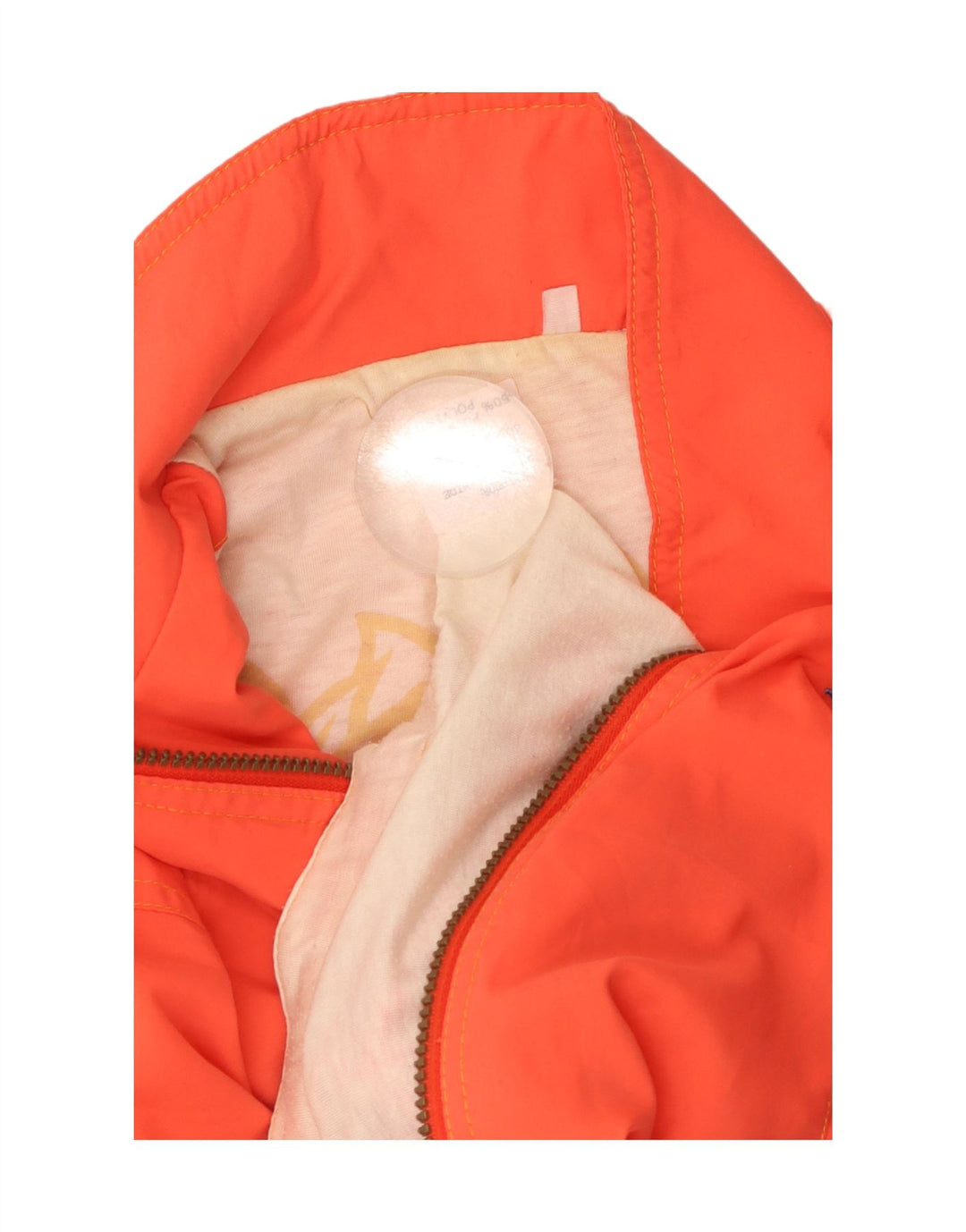 VINTAGE Damen-Trainingsanzug-Top-Jacke UK 12 Mittelorange Farbblock