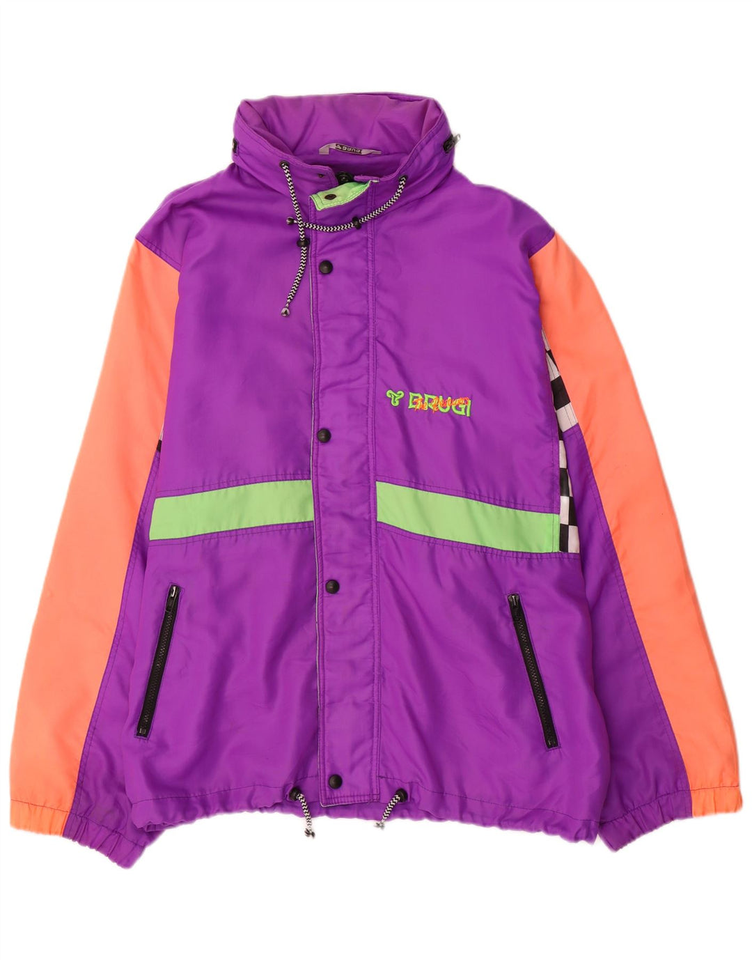 Brugi Herren Regenjacke UK 44 2XL Lila Colourblock Polyester