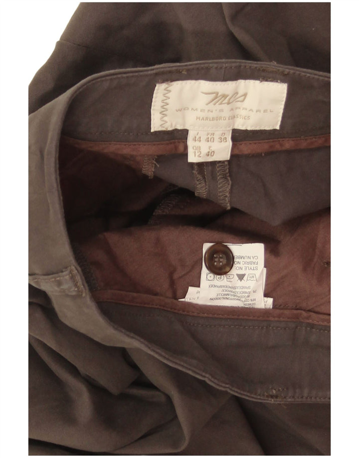 Marlboro Classics Damen Freizeithose UK 12 Medium W30 L28 Grau Baumwolle