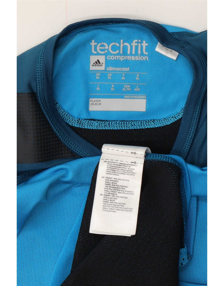 Adidas Herren Climacool T-Shirt Top XL Blau Colourblock Polyester