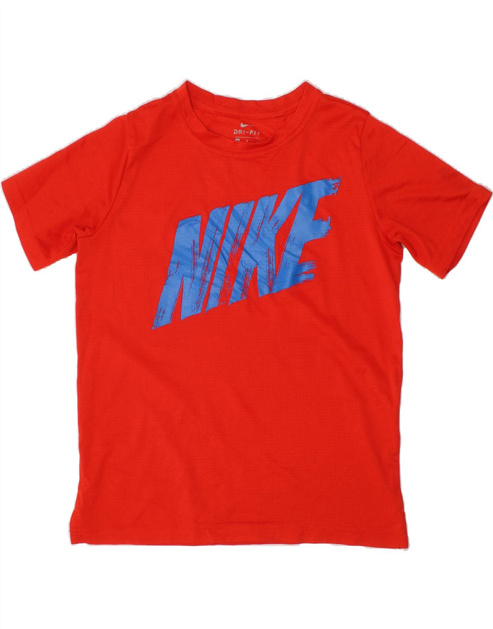 NIKE Boys Dri Fit Graphic T-Shirt Top 10-11 Years Medium  Red Polyester Vintage Nike and Second-Hand Nike from Messina Hembry 