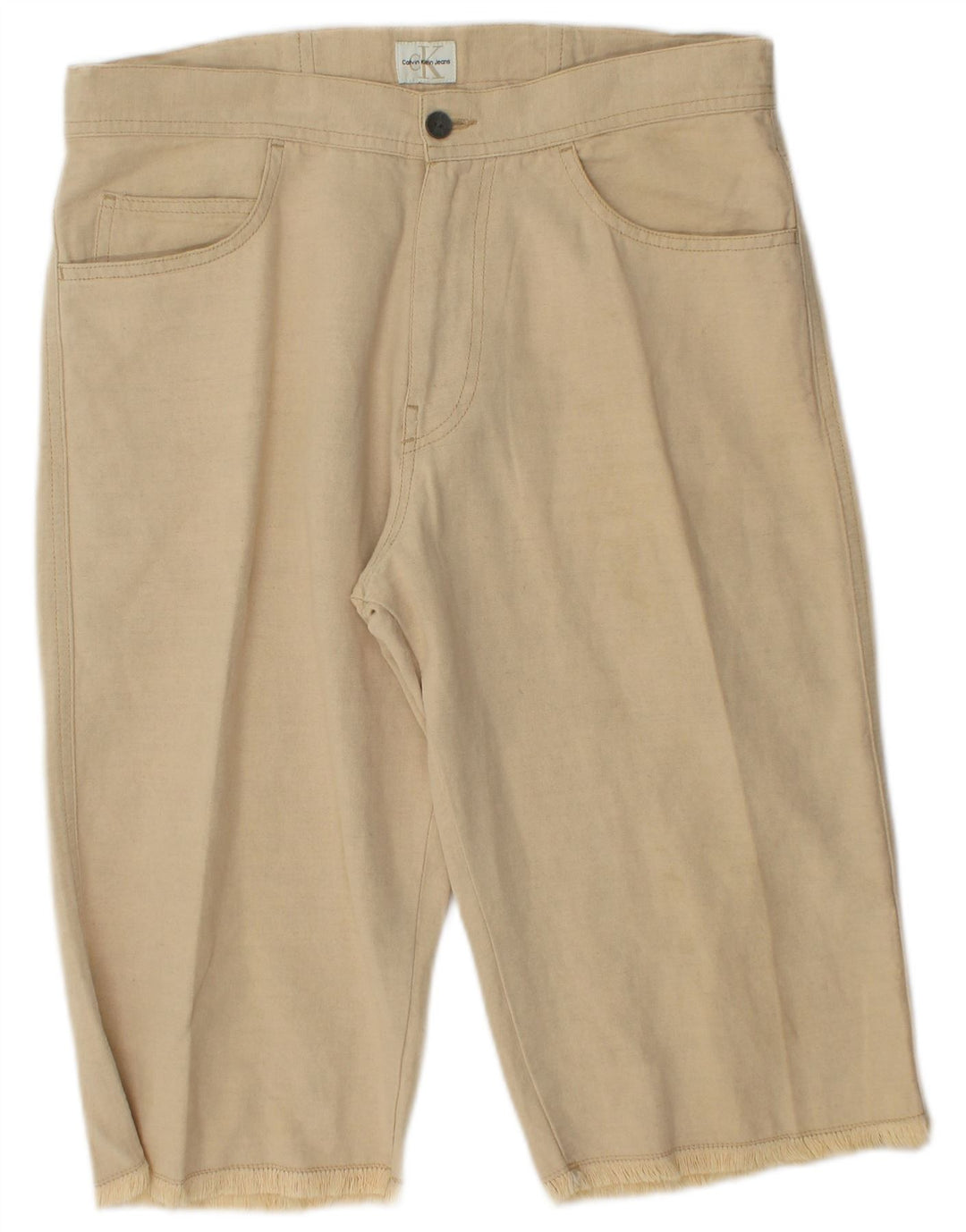Calvin Klein Herren Bermudashorts W30 Mittelbeige Baumwolle