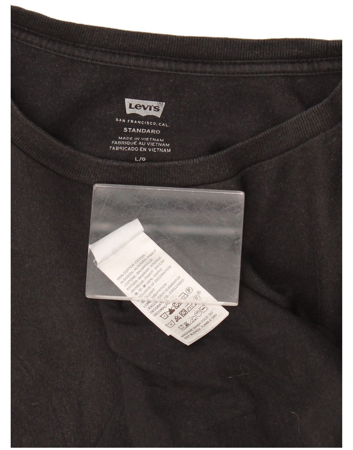 Levi's Herren Standard T-Shirt Top Large Schwarz Baumwolle